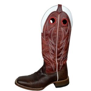 Cody James cowboy boots Brown red White Western square toe tall